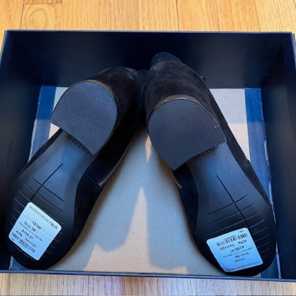 NWT Cole Haan Saylor Grand II Black block heel suede Booties 5 - Picture 9 of 11